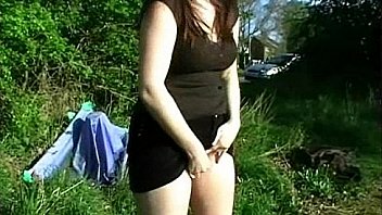 Girlfriends public flashing and amateur voyeur exposing herself outdoors