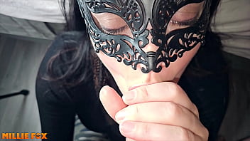 Amateur milf receives the biggest load of cum and swallows cum play and cum swallow millie fox