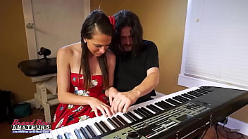 Skinny brunette coed cloe gets her pussy fucked in different positions