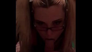 Sexy nerd sucking dick