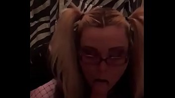 Sexy nerd sucking dick