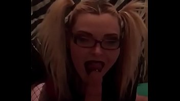 Sexy nerd sucking dick