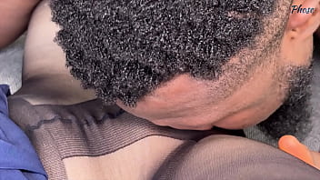 Naughty cop gets her pussy creampied by black guy