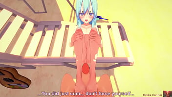 Sex at the beach young cute 19 year old blue haired girl fucked hard missionairy in koikatsu