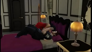 The sims 4 bella goth cheats on mortimer goth on the bed