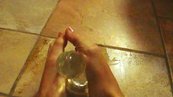 Ariel ortiz plays with her feet with her toy