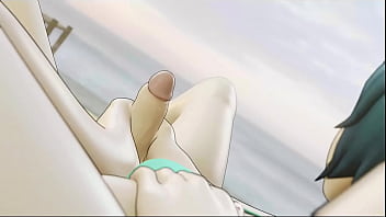 Fuuka receives a nice footjob from mitsuru Fuuka receives a nice footjob from mitsuru