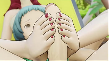Fuuka Receives A Nice Footjob From Mitsuru thumbnail