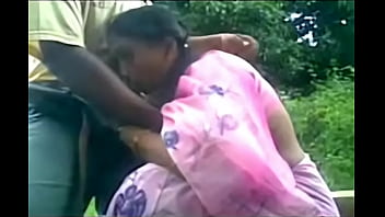 Daring desi aunty sucks cock outside in the 4