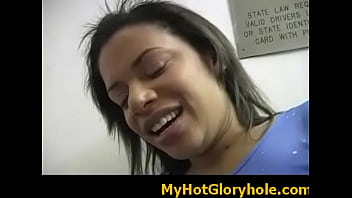 Amazing cock sucking through a gloryhole 1