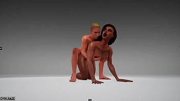 Ebony amazoninan gets fucked 3d