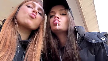 Double pov spitting and dirty sneaker soles worship