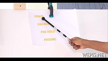 Naughty gal is pissing on cam