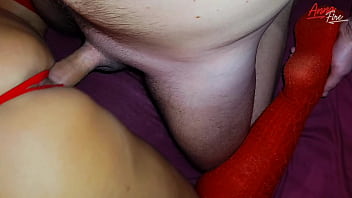 Mature in high red socks satisfies