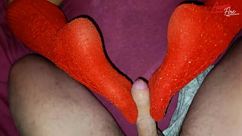 Mature in high red socks satisfies