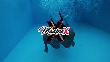 Maxine x squirts really hard during wild dildo fucking session