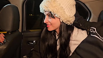 Keilabassi's nymphomaniac and steffcrime can't hold back and suck her off inside the car