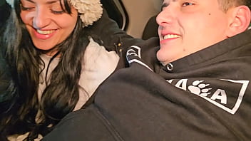 Keilabassi's nymphomaniac and steffcrime can't hold back and suck her off inside the car