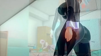 Sakura gives handjob scene