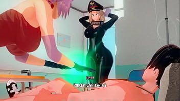 Sakura gives handjob scene