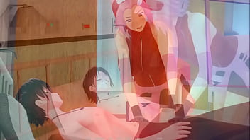 Sakura gives handjob scene