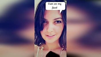 Lovely brunette spermed on