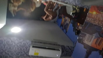 Fucking the cheating slut hotwife creampying her pussy and keep fucking while his husband thinks she is at gym