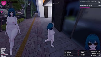 Secret flasher manaka quests in downtown city voyeur game