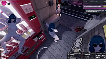 Secret flasher manaka quests in downtown city voyeur game