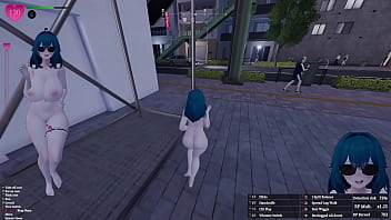 Secret flasher manaka quests in downtown city voyeur game