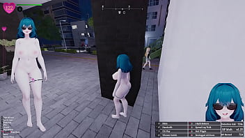 Secret flasher manaka quests in downtown city voyeur game