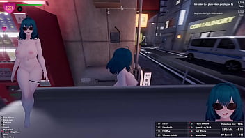 Secret flasher manaka quests in downtown city voyeur game