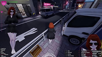 Secret flasher manaka quests in downtown city voyeur game