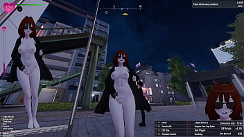 Secret flasher manaka quests in downtown city voyeur game