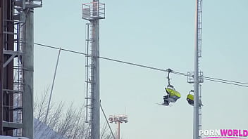 Horny teen bamby takes a dp from ski instructor studs gp2290