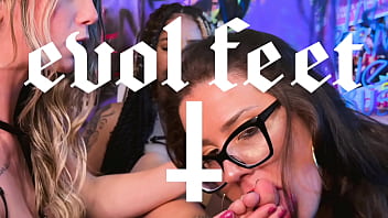 My kinky whore learning to lick toes