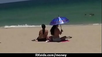 Amateur hottie takes cash for public sex 7