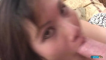 An asian teenager receives a facial after a thorough penetration of her genitals