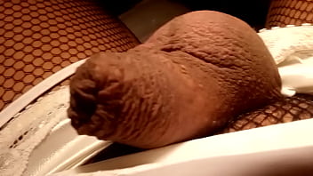 Little dick ín lingerie