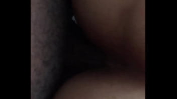 Long stroking white bitch