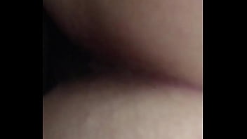 Long stroking white bitch