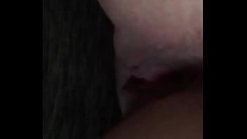 Long stroking white bitch