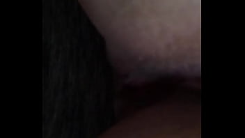 Long stroking white bitch