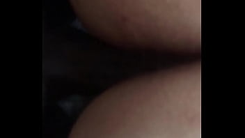 Long stroking white bitch