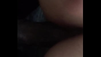 Long stroking white bitch