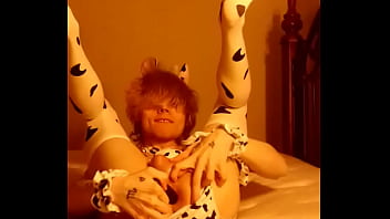 Femboyscotty23 Sexy Cute Femboy Cow Slut Presents His Perfect Petite Body Shoves Vibrator In Hole thumbnail