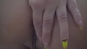 Milf caresses her anal then shows her pussy from the inside and pissing