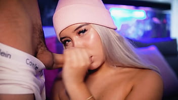 Blonde with an innocent face is not afraid to show what a slut she is with a cock in her mouth