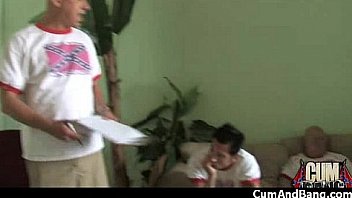 Ebony hottie gangbang and facefuck 26