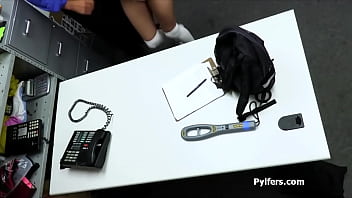 Anal drilling of slutty latina thief at the backroom